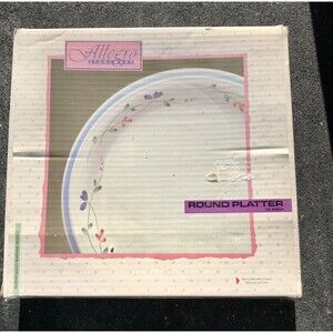 ALLEGRO STONEWARE ROUND PLATTER 12 INCH SAFE IN DISHWASHER, FREEZER, MICROWAVE